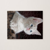 Super Niedlich White Kitten Puzzle (Horizontal)