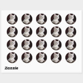 Super Niedlich White Kitten Runder Aufkleber (Blatt)