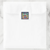 Super Niedlich Wizard Cat Sticker (Tasche)