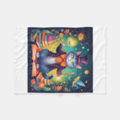 Super Niedlich Wizard Cat Sticker Fleecedecke (Vorderseite (Horizontal))