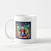 Super Niedlich Wizard Cat Sticker Kaffeetasse (Links)