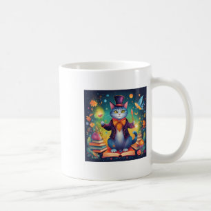 Super Niedlich Wizard Cat Sticker Kaffeetasse