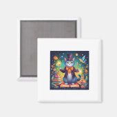 Super Niedlich Wizard Cat Sticker Magnet (Vorderseite/Rückseite)