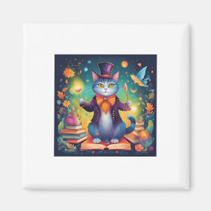 Super Niedlich Wizard Cat Sticker Magnet