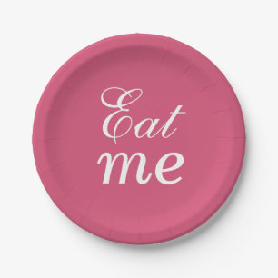 Super Niedliche Eat Me Plate - rosa Pappteller
