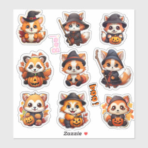 Super niedliche Halloween Red Panda Stickers Aufkleber