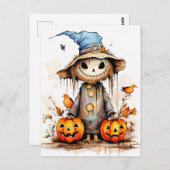 Super Niedliche Halloween-Scarecrow Postkarte (Vorne/Hinten)
