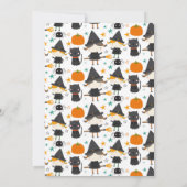 Super Niedliche Hexe Halloween Geburtstag Einladung (Rückseite)