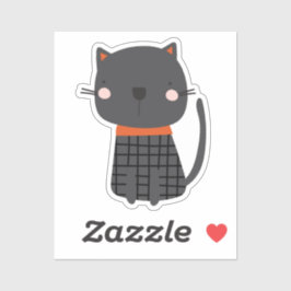 Super niedliche Hexenkatze Aufkleber