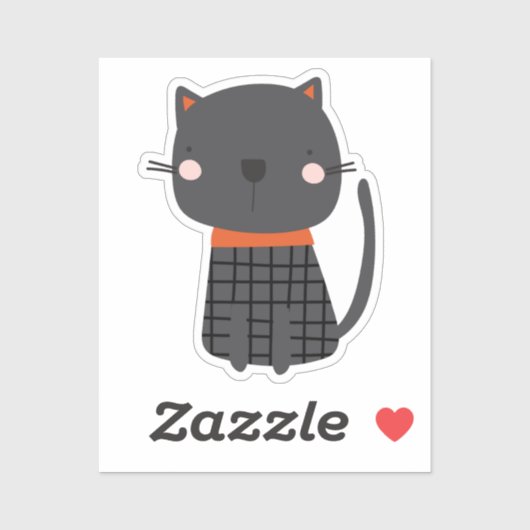 Super niedliche Hexenkatze Aufkleber (Blatt)