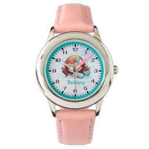 Super Niedliche Meerjungfrau mit Bow Children's Wa Armbanduhr
