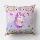 Super Niedliche Pastel, Personalisiertes Einhornki Kissen (Rückseite)