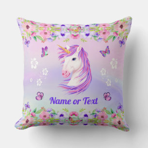 Super Niedliche Pastel, Personalisiertes Einhornki Kissen