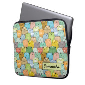 Super Niedliche Personalisierte Katze Laptopschutzhülle (Vorderseite Links)