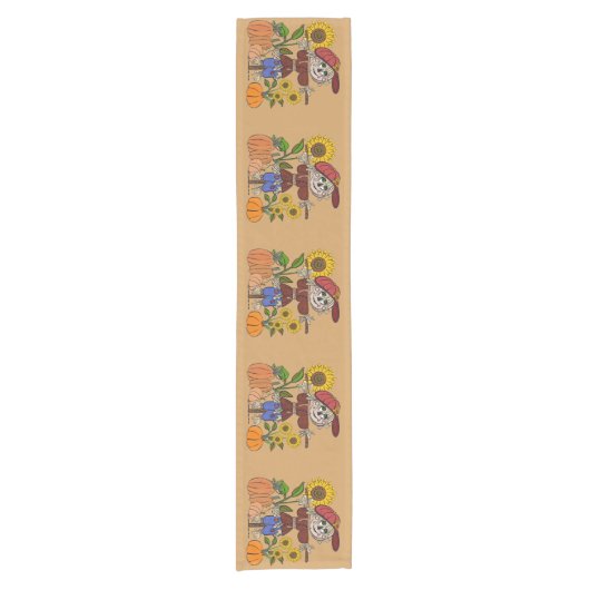 Super Niedliche Scarecrow Table Runner Table Cover Kurzer Tischläufer (Vorderseite)