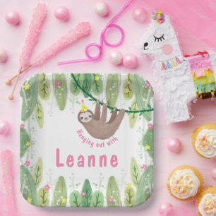 Super niedliche Schlägerin Geburtstag Pappteller