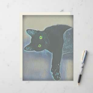 Super Niedliche Schwarze Katze Tierliebhaber Schre