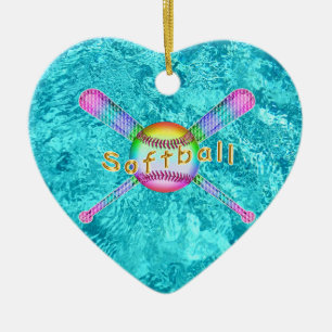 Super niedliche Softball-Gastgeschenke für Mädch Keramik Ornament