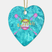 Super niedliche Softball-Gastgeschenke für Mädchen Keramik Ornament (Links)