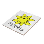 Super niedliche Sonnenschein-Grafik auf Fliese (Seite)