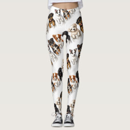 Super Niedliche Taschen voller Welpen Leggings