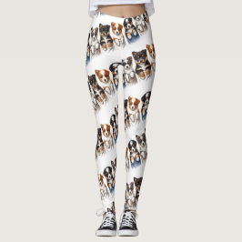 Super Niedliche Taschen voller Welpen Leggings
