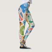 Super Niedliche und farbenfrohe Passport-Briefmark Leggings (Rechts)