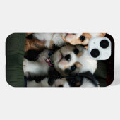 Super Niedliche Welpen auf dem Sofa 2 Case-Mate iPhone Hülle (Rückseite (Horizontal))