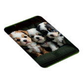 Super Niedliche Welpen auf dem Sofa 2 Magnet (Rechte Seite)