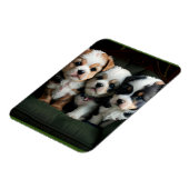 Super Niedliche Welpen auf dem Sofa 2 Magnet (Linke Seite)