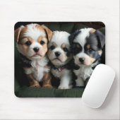 Super Niedliche Welpen auf dem Sofa 2 Mousepad (Mit Mouse)