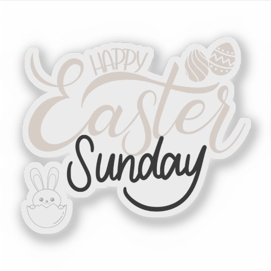 Super Niedlicher Aufkleber für Ostern (Vorderseite)