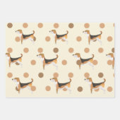 Super Niedlicher Beagle neutrale Farbenliebhaber Geschenkpapier Set (Vorderseite 3)