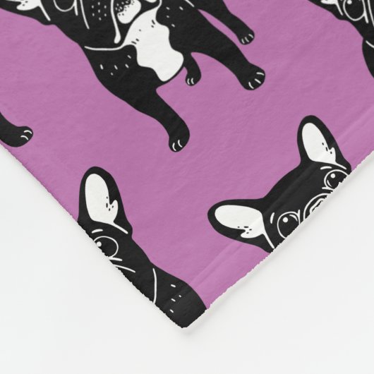 Super niedlicher brindle französische fleecedecke (Ecke)