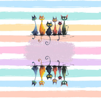 Super Niedlicher Cat Name Frame Design Kissen