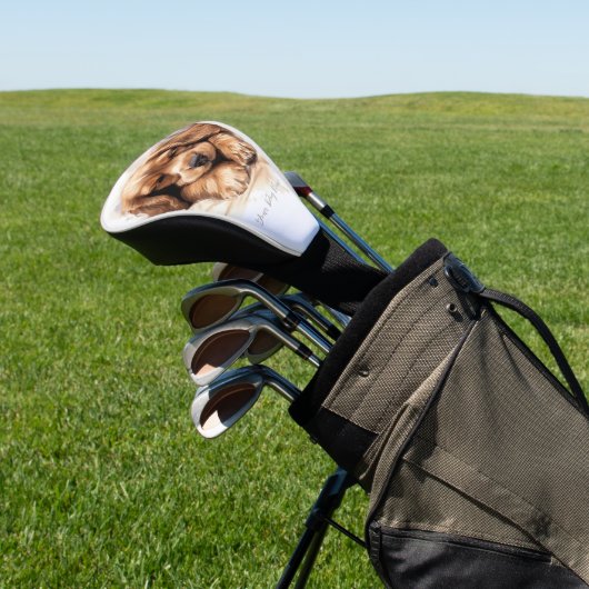 Super niedlicher Engel schlafend Welpe Cocker Span Golf Headcover (In SItu)