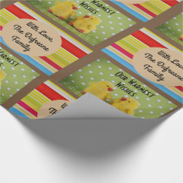 Super Niedlicher Frühling/Ostern Personalisiert Geschenkpapier