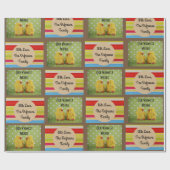 Super Niedlicher Frühling/Ostern Personalisiert Geschenkpapier (Flach)