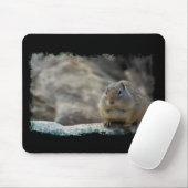 Super Niedlicher Ground Eichhörnchen Schwarze Gren Mousepad (Mit Mouse)