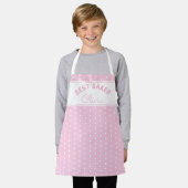 Super Niedlicher Head Baker Pink Polka Dot Girly B Schürze (Getragen)
