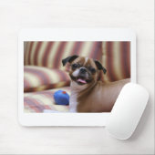 Super Niedlicher Hund mit ihrem Lieblingsball Mousepad (Mit Mouse)