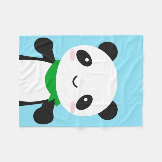 Super niedlicher Kawaii Panda Fleecedecke (Vorderseite (Horizontal))