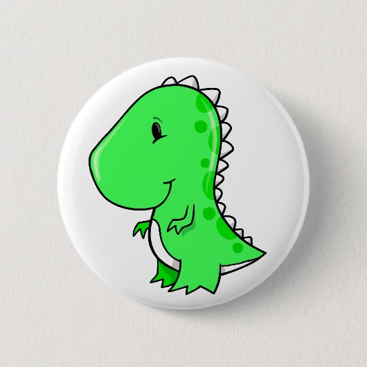 Super niedlicher kleiner Dinosaurier-Knopf Button (Vorderseite)