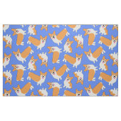 Super Niedlicher Pembroke Welsh Corgi Pattern Blau Stoff (Fat Quarter (45,7 x 55,9 cm))