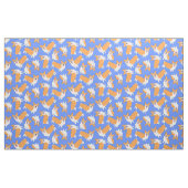 Super Niedlicher Pembroke Welsh Corgi Pattern Blau Stoff (Yard (91,4 cm))