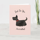 Super Niedlicher Personalisiert Terrier Karte (Vorderseite)