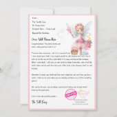 Super Niedlicher Personalisiert Tooth Fairy Letter Einladung (Vorderseite)