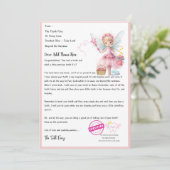 Super Niedlicher Personalisiert Tooth Fairy Letter Einladung (Stehend Vorderseite)