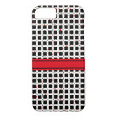 Super Niedlicher Schwarz-weißer Red Pattern Chic Case-Mate iPhone Hülle (Rückseite)
