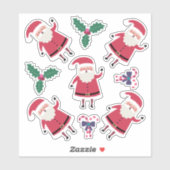 Super niedlicher Weihnachtsmann, Weihnachten Aufkleber (Blatt)